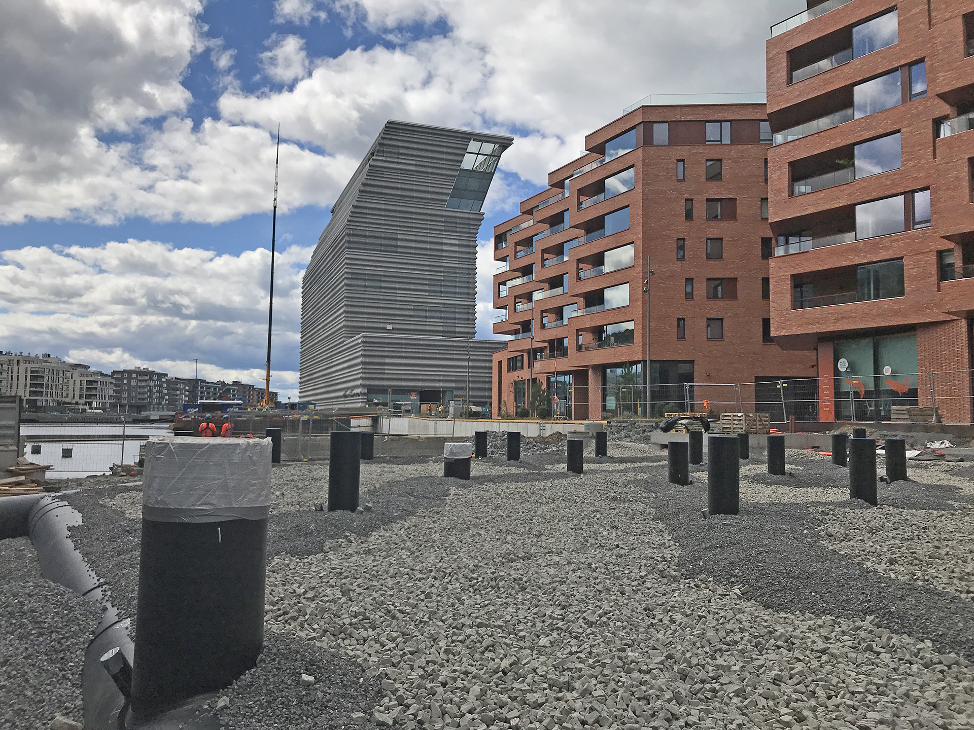 Grunnarbeider på Stasjonsallmenningen i Bjørvika