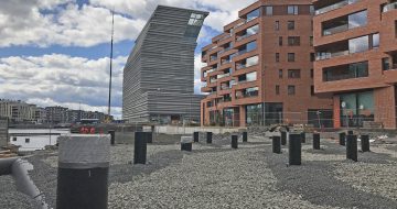 Grunnarbeider på Stasjonsallmenningen i Bjørvika