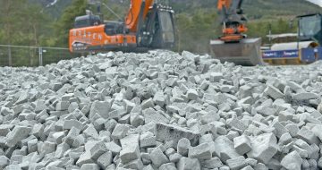 Glasopor 10-20+ tåler 40T gravemaskin godt