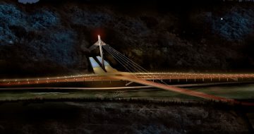 Nydalsbrua med dekorativ belysning