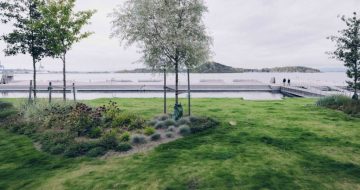 Glasopor skumglass valgt for kulturhuset i Nittedal – lav vekt, høy rasvinkel og miljøvennlig.