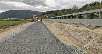 Rv 3 Alvdal Tynset - Glasopor med geonett